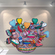 Cargar imagen en el visor de la galería, Corazón de barro policromado